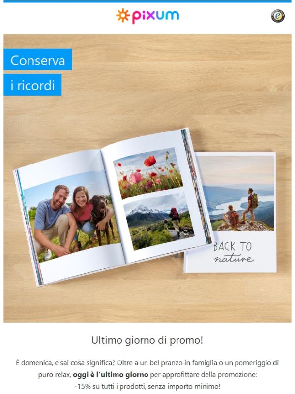 ⏳ Ultimo giorno per dare vita ai tuoi ricordi estivi con -15%!