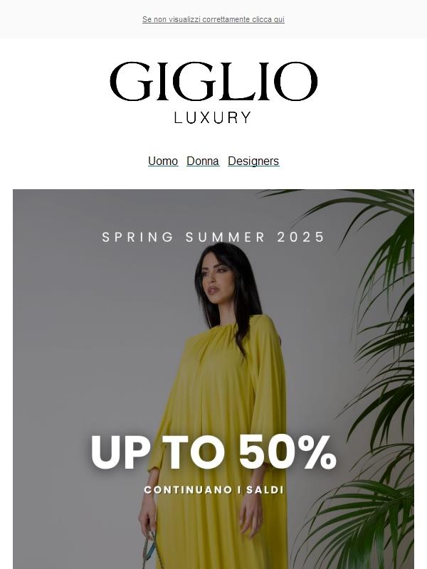 Ancora Saldi, tutto fino al 50% OFF ☀️