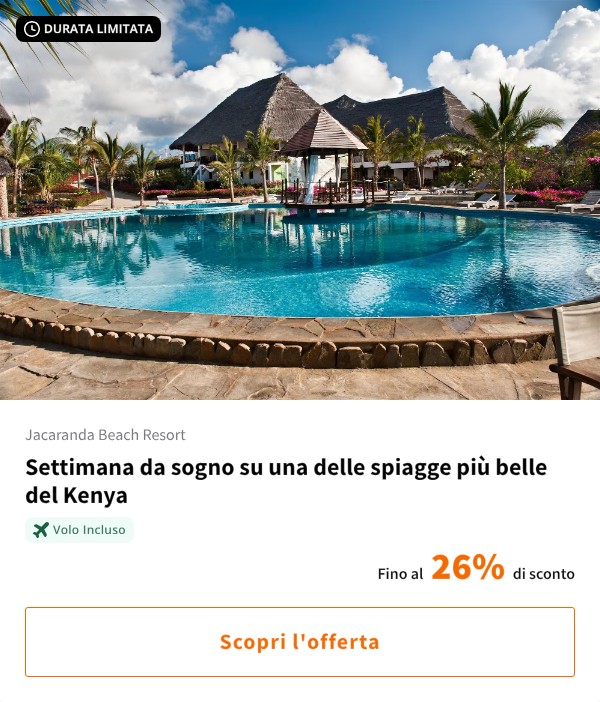 Settimana da sogno su una delle spiagge più belle del Kenya