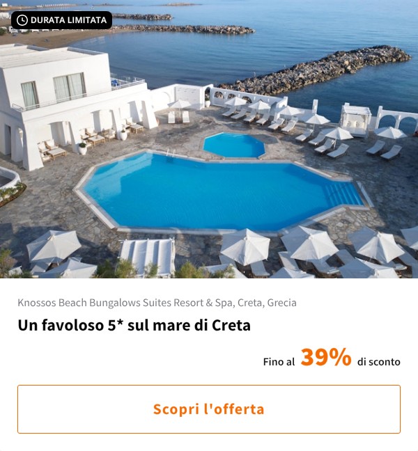 Un favoloso 5* sul mare di Creta