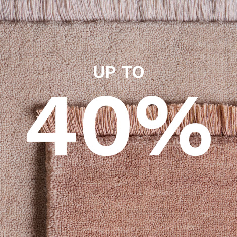 Up to 40% on pink rugs