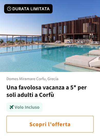 Una favolosa vacanza a 5* per soli adulti a Corfù