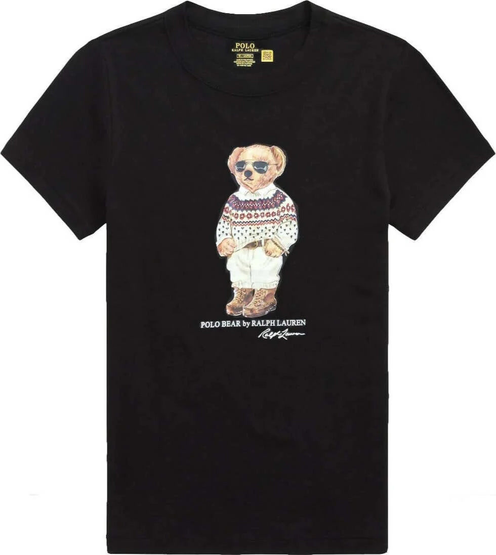 Ralph Lauren T-Shirt Donna Polo Bear Maglia Mezze Maniche Girocollo Orsetto Polo Bear by Ralph Lauren 100% cotone