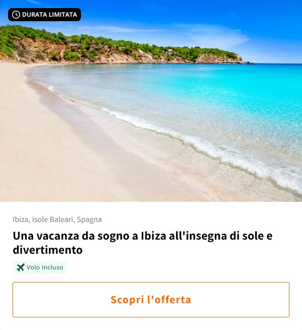 Una vacanza da sogno a Ibiza all'insegna di sole e divertimento