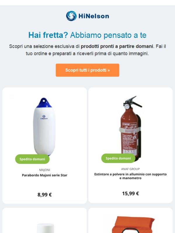 🏃💨 Ecco i prodotti spediti domani