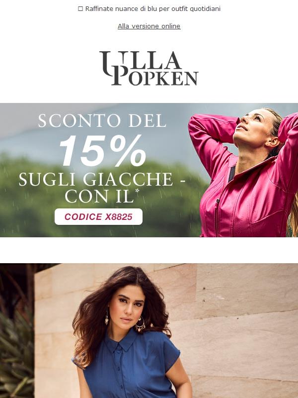 Per te: Sconto del 15% sugli giacche 🛒