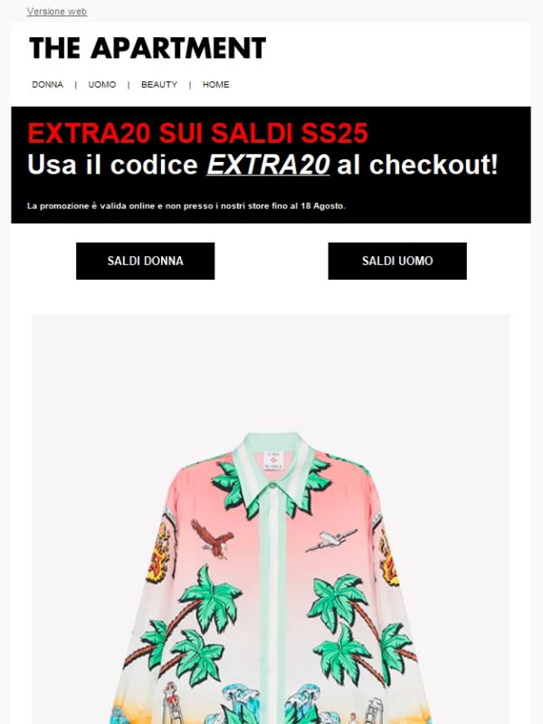 EXTRA20 SUI SALDI SS25 ⚫️