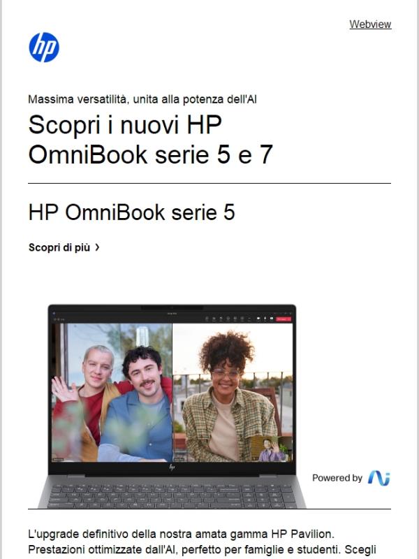 Scopri i nuovi HP OmniBook serie 5 e 7