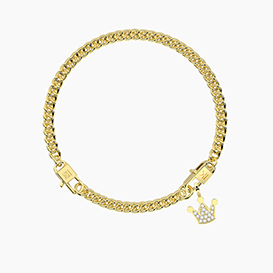 Bracciale HIP HOP   con ciondolo CORONA