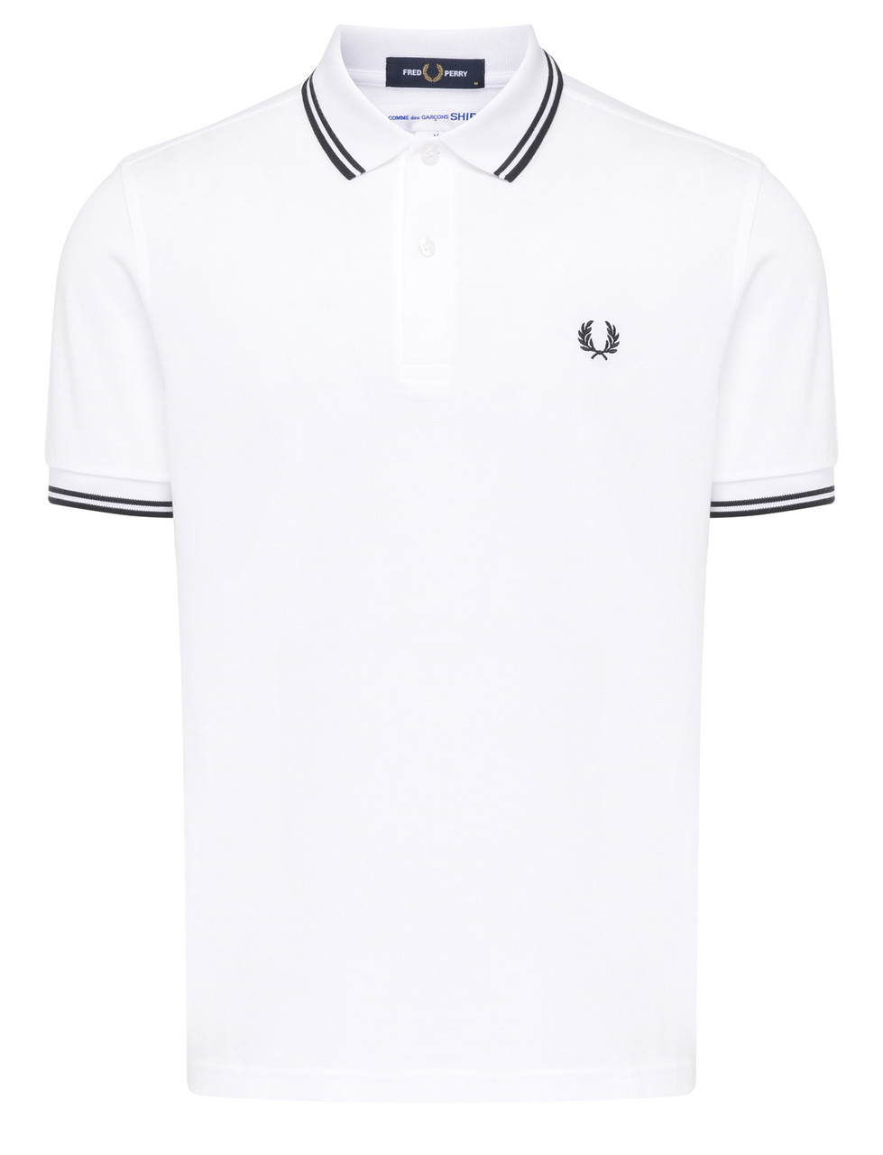 Image of Polo Comme des Garçons Shirt x Fred Perry in cotone bianca