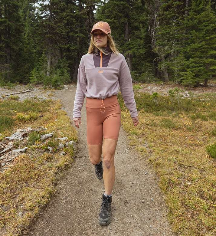 Woman hiking in Helly Hansen gear