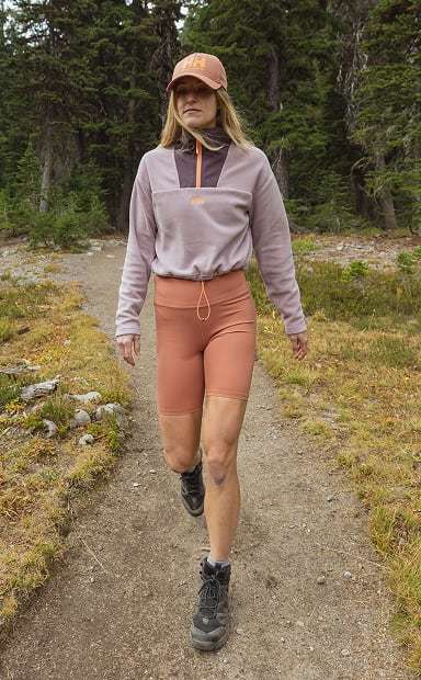 Woman hiking in Helly Hansen gear