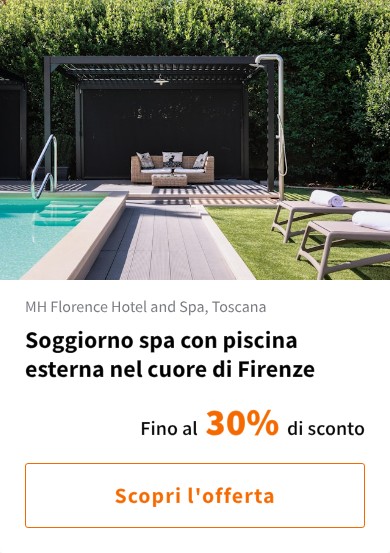 Soggiorno spa con piscina esterna nel cuore di Firenze