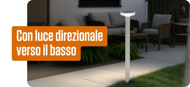 Con luce direzionale verso il basso