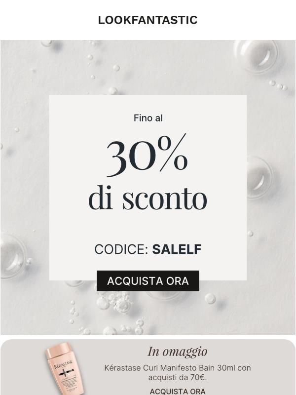 Fino al -30% sulle tue marche preferite!
