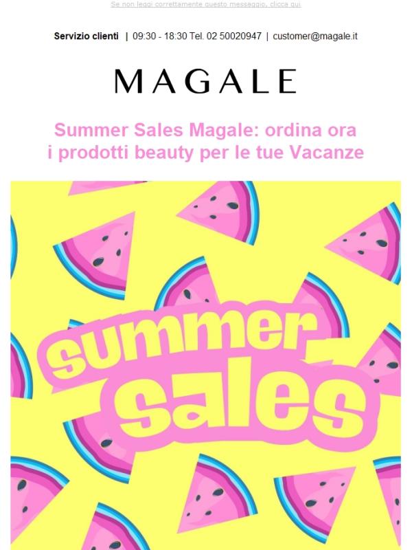 ☀️ Ordina entro l'8 agosto  su Magale.it e ricevi il tuo ordine prima di ferragosto 💜