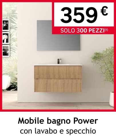 mobile bagno con lavabo e specchio POWER