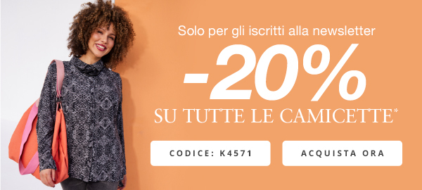 -20 % su tutte le camicette