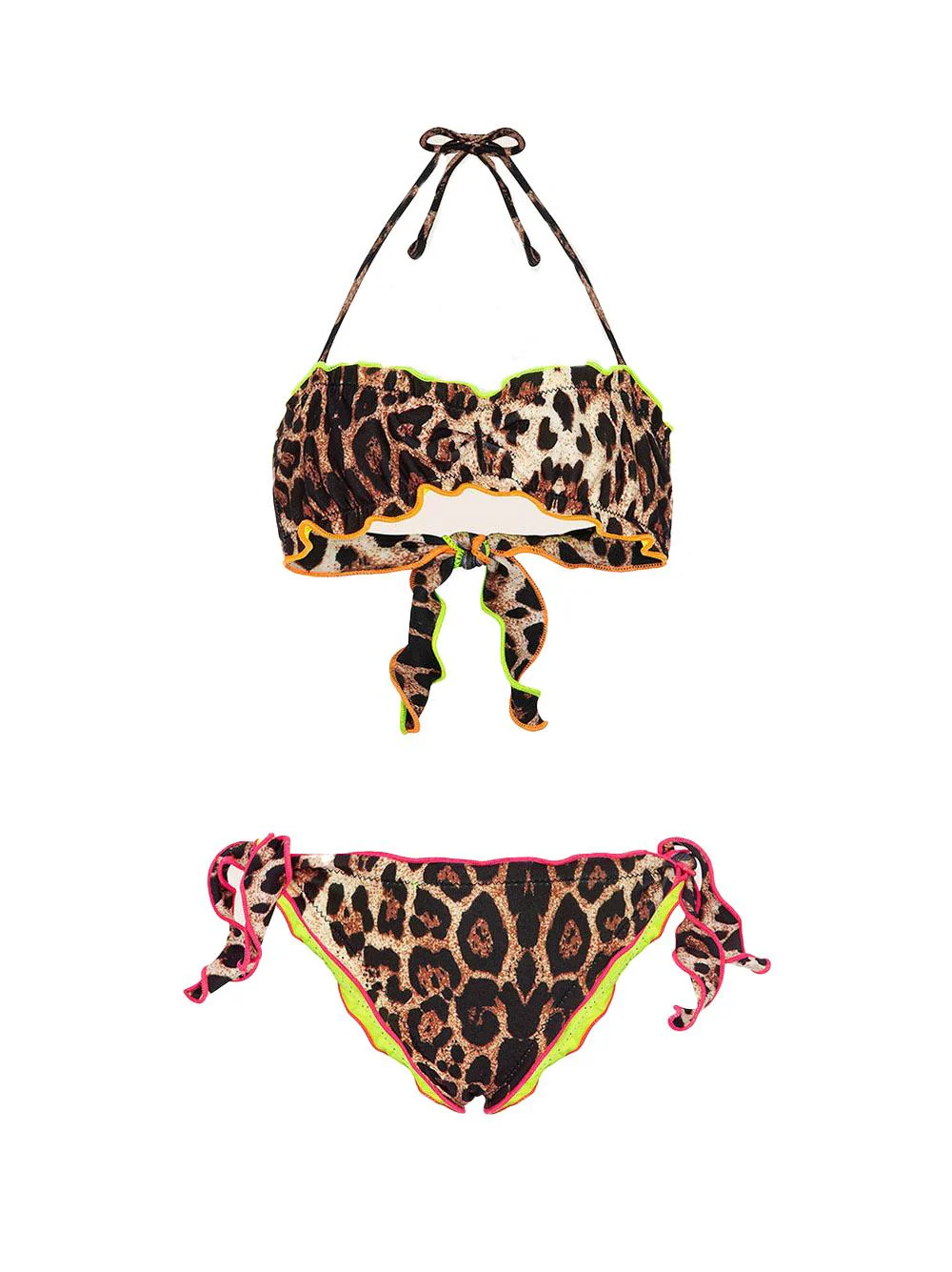 Costume fascia con fantasia leopardata (2pz)