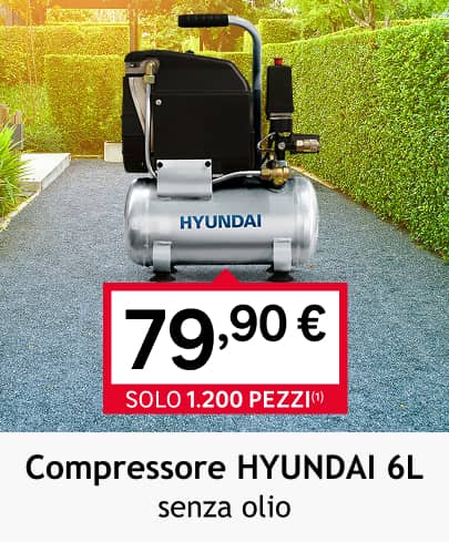 compressone HYUNDAI senza olio 6 litri