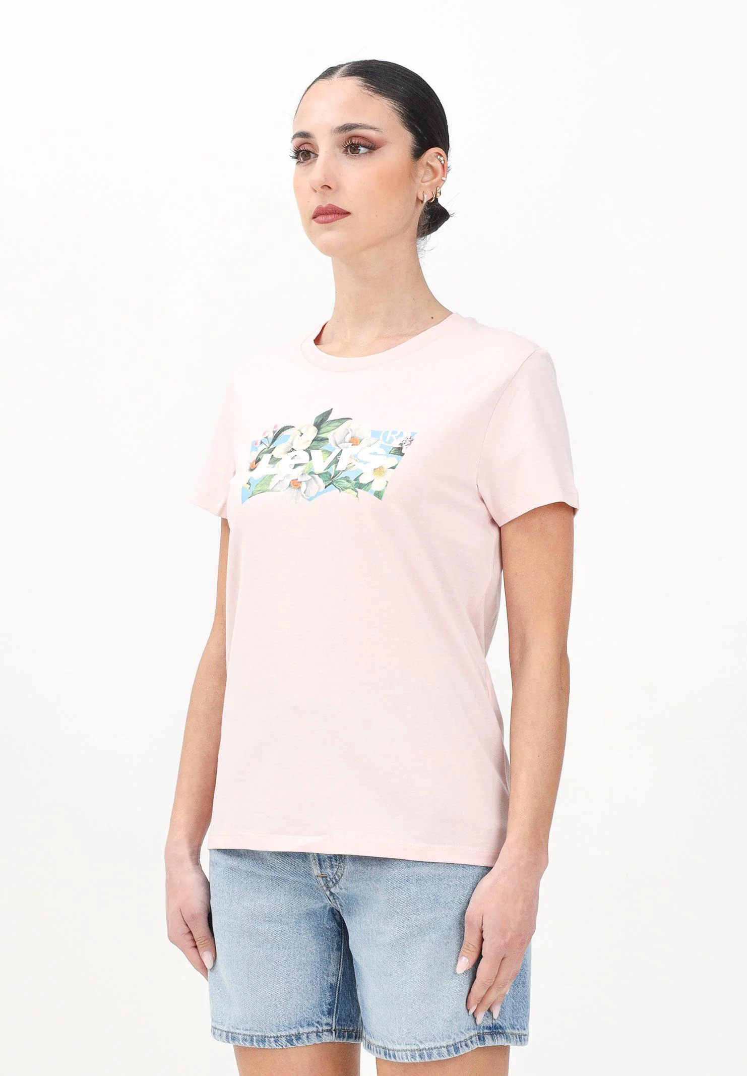 Image of LEVI'S® T-shirt a manica corta The Perfect rosa da donna