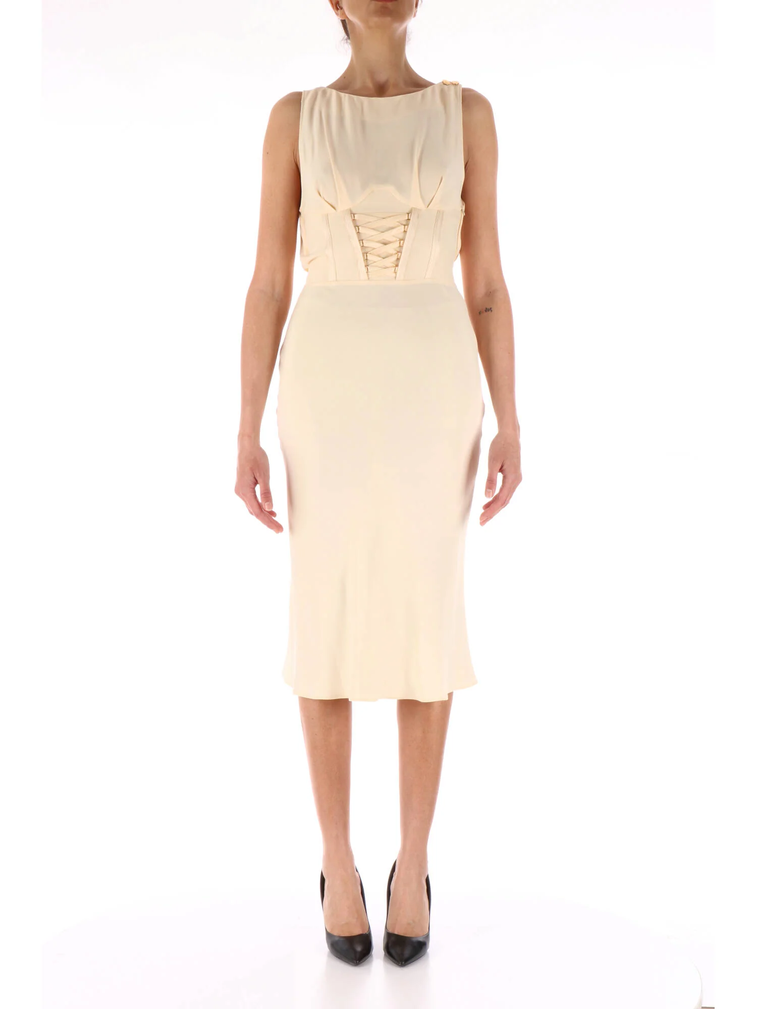 Image of Elisabetta Franchi abito in envers satin