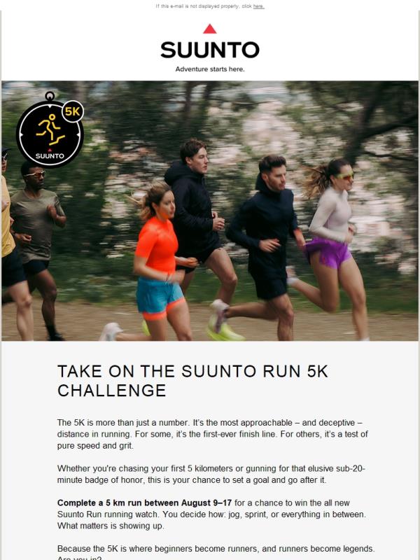 Take on the Suunto Run 5K Challenge ⚡