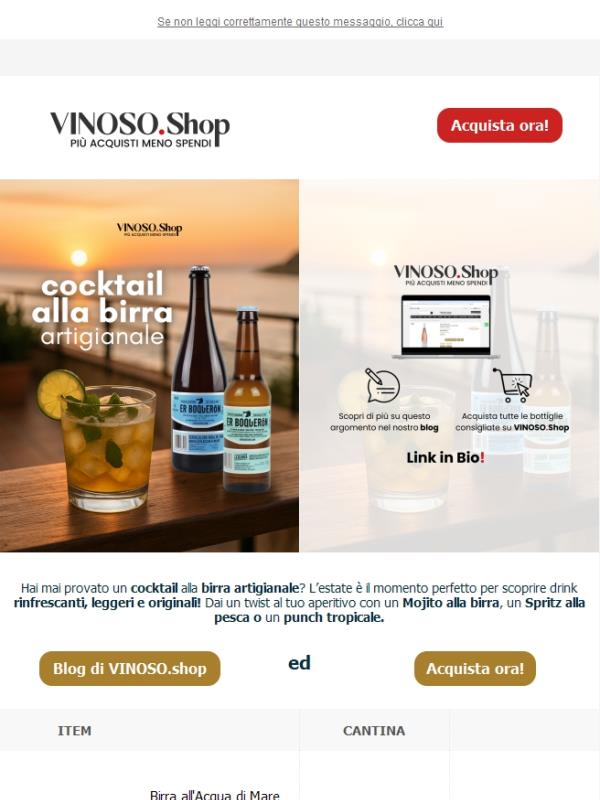 🍻 Cocktail alla birra: Drink rinfrescanti, leggeri e originali | VINOSO