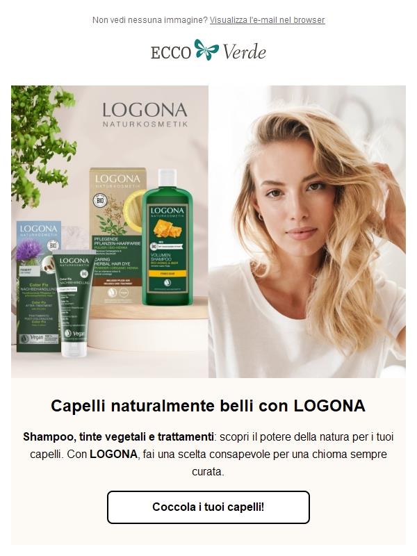I tuoi capelli meritano i cosmetici naturali di LOGONA 💚