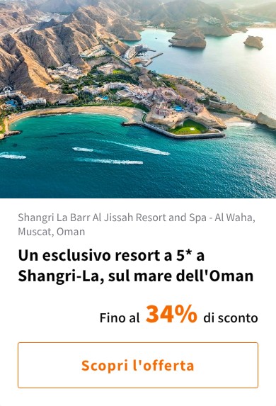 Un esclusivo resort a 5* a Shangri-La, sul mare dell&#x27;Oman