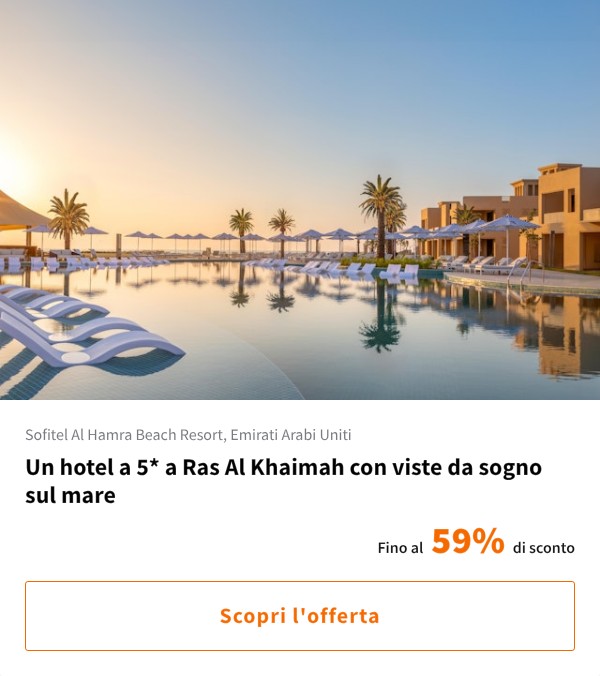 Un hotel a 5* a Ras Al Khaimah con viste da sogno sul mare