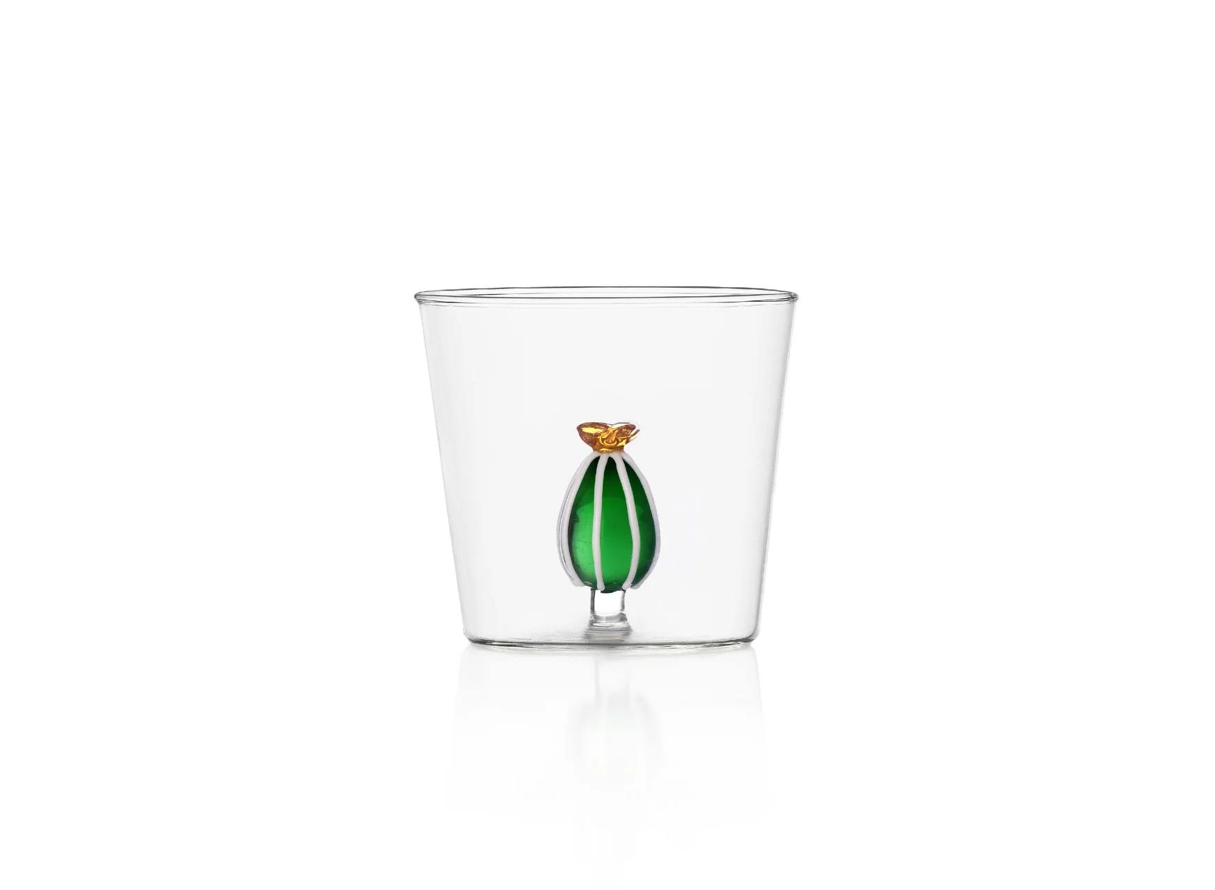 Bicchiere Piante del Deserto, Cactus Verde Fiore Ambra 09352104