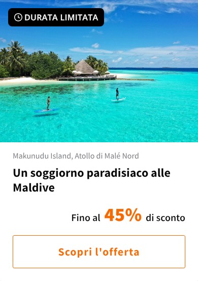 Un soggiorno paradisiaco alle Maldive