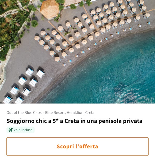 Soggiorno chic a 5* a Creta in una penisola privata