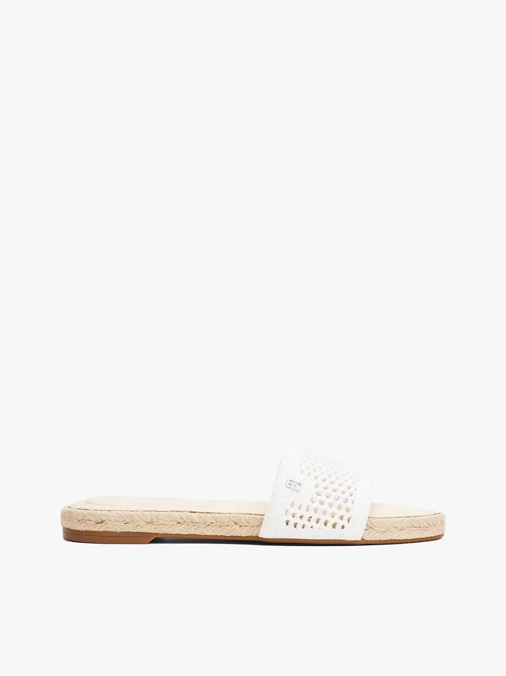 Mule espadrillas in maglia traforata