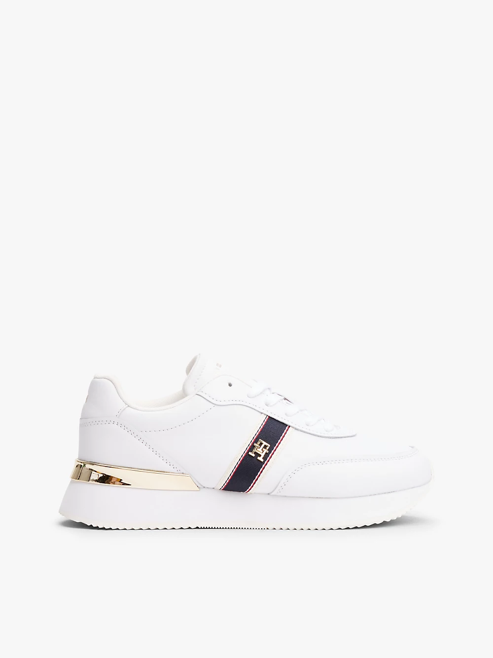 Sneakers basse in pelle con monogramma