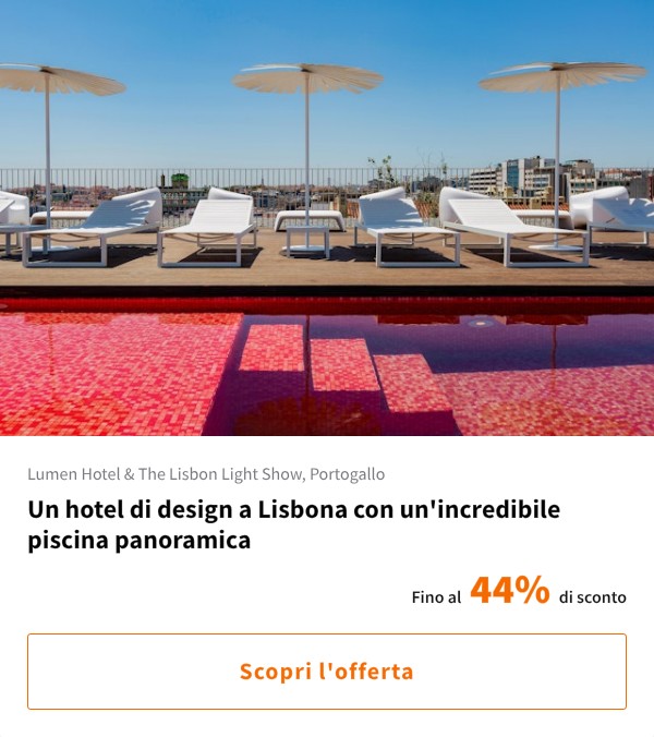 Un hotel di design a Lisbona con un'incredibile piscina panoramica