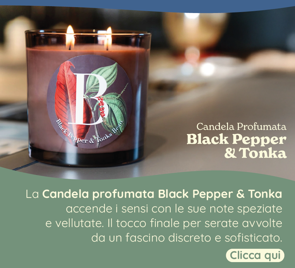 Black Pepper & Tonka Candela Profumata Fragranza Pepe Nero