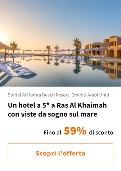 Un hotel a 5* a Ras Al Khaimah con viste da sogno sul mare