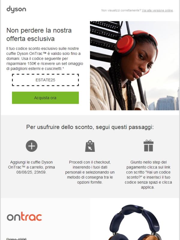 Non perdere la nostra offerta esclusiva