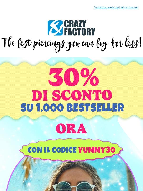 🔥 Approfitta del 30% di sconto sui nostri 1.000 bestseller, ma solo per poco tempo, !