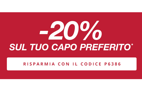 Weekend deal: -20% sul tuo articolo preferito