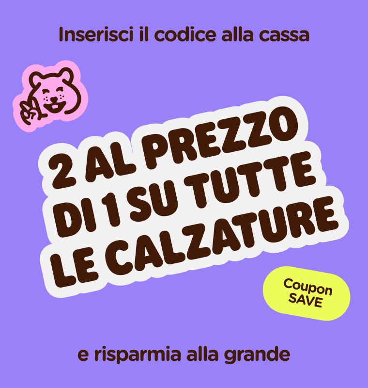  2 al prezzo di 1 su tutte le calzature