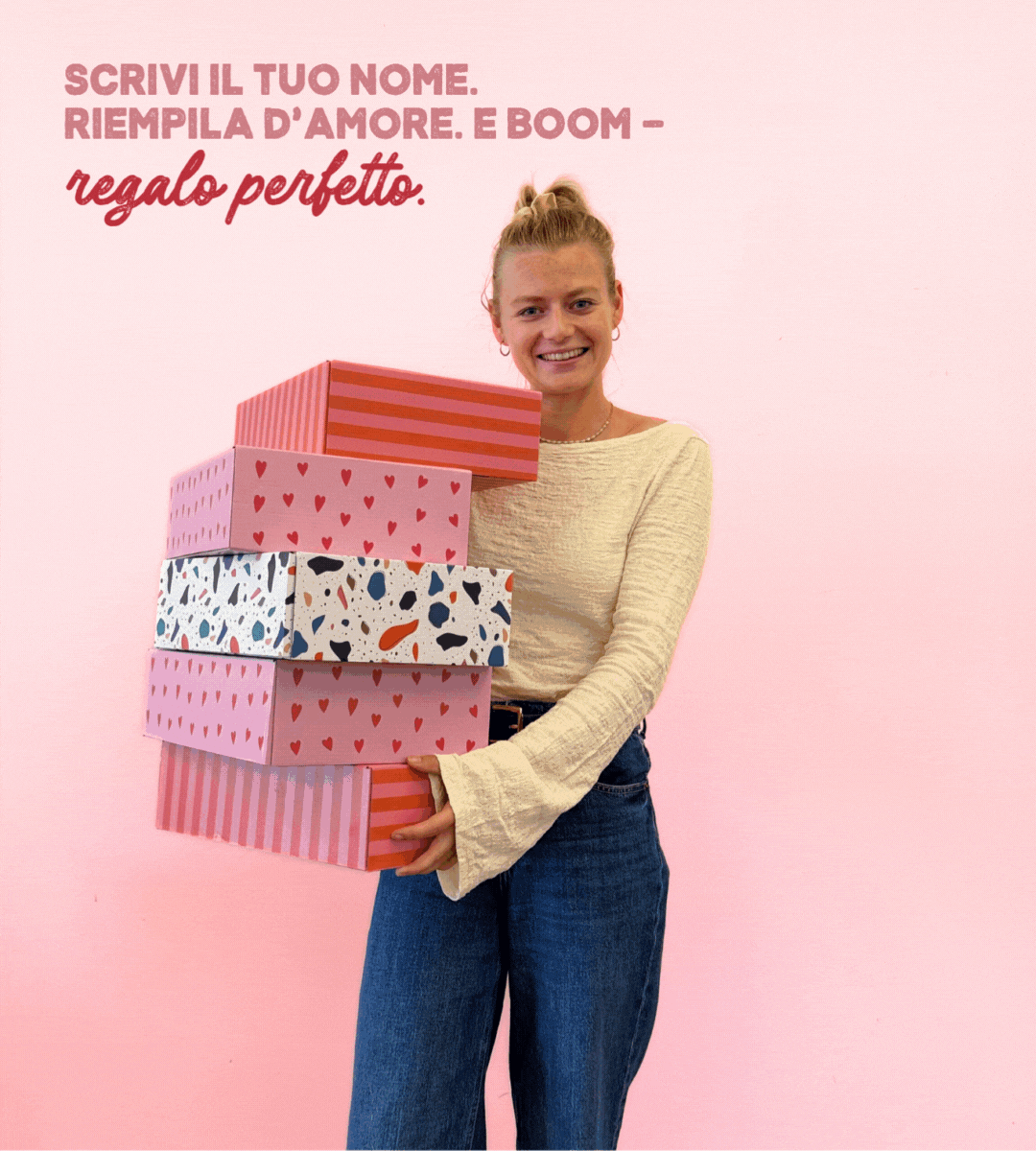 Scrivi il tuo nome. Riempila d’amore. E BOOM – regalo perfetto.