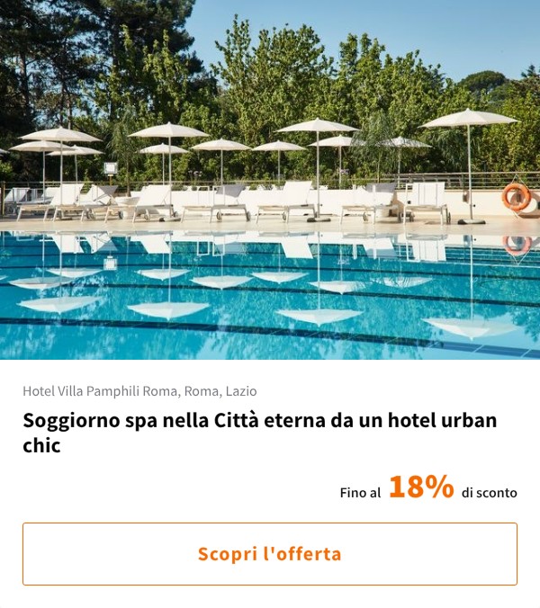 Soggiorno spa nella Città eterna da un hotel urban chic