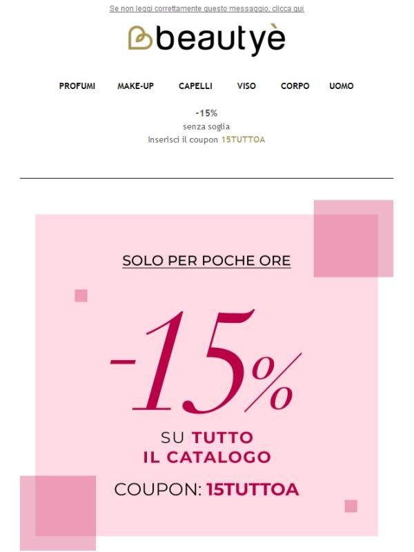 Week-end di promozioni. Approfitta degli Sconti fino al -15%
