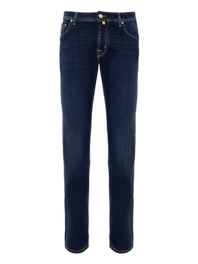 Jeans Nick in Denim Blu Scuro Stretch Slim Fit Jacob Cohen