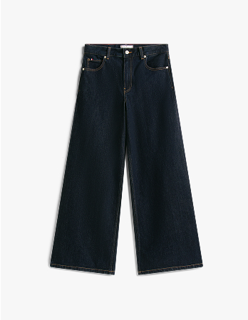 Jeans '70s neri larghi a vita alta