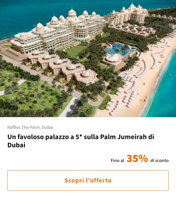 Un favoloso palazzo a 5* sulla Palm Jumeirah di Dubai
