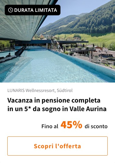 Vacanza in pensione completa in un 5* da sogno in Valle Aurina